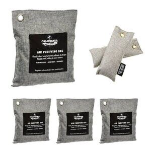 CALIFORNIA HOME GOODS AIR PURIFYING BAMBOO CHARCOAL BAGS 1-500 3-200G + 2-50G
